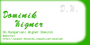 dominik wigner business card